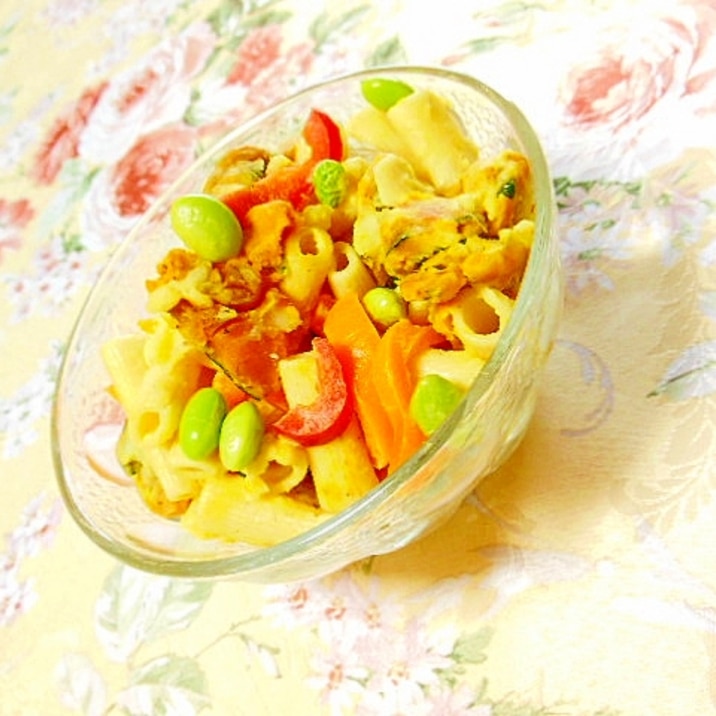 ❤南瓜と馬鈴薯と彩り野菜のマカロニカレーサラダ❤